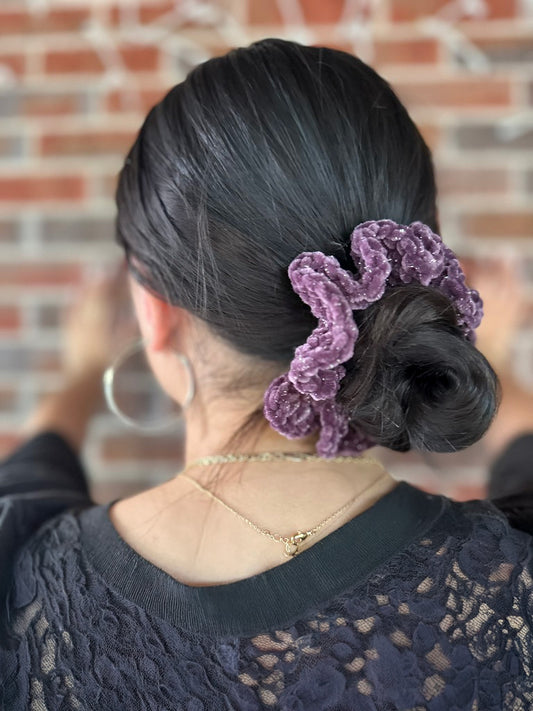 velvet hair scrunchies